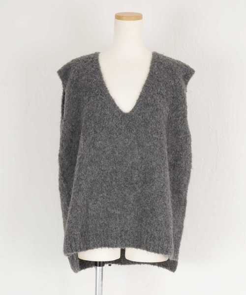 titivate(ティティベイト)の「深Vシャギーニットベスト(ベスト・レディース・モカ/グレー/チャコール・M)」の16枚目の写真