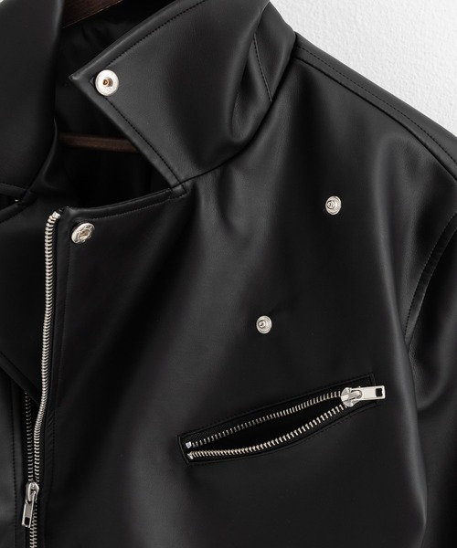 ダブルライダースフェイクレザージャケット（ライダースジャケット）｜Rocky Monroe（ロッキーモンロー）