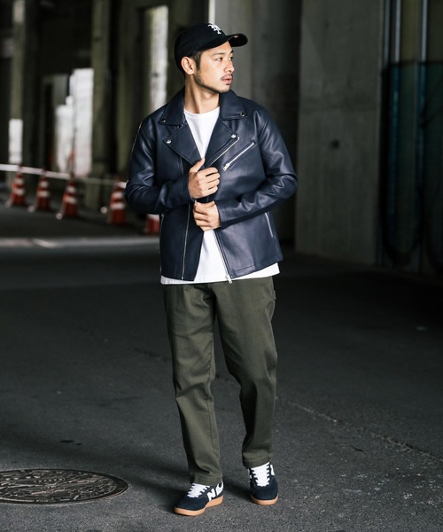 ダブルライダースフェイクレザージャケット（ライダースジャケット）｜Rocky Monroe（ロッキーモンロー）