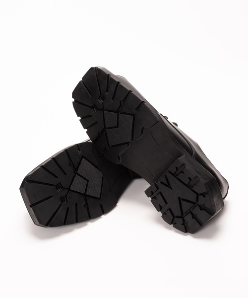 SVEC（シュベック）の「スクエアトゥ レースアップシューズ / タンクソール（ドレスシューズ・メンズ・ブラック・44/43/41/42/40）」の21枚目の写真