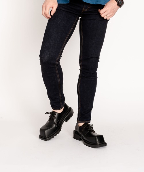 SVEC（シュベック）の「スクエアトゥ レースアップシューズ / タンクソール（ドレスシューズ・メンズ・ブラック・44/43/41/42/40）」の11枚目の写真