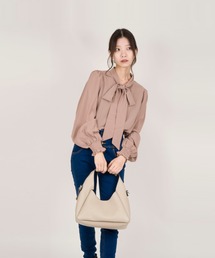 【LAURA DI MAGGIO/ローラディマッジオ】レザー ワンハンドル ハンドバッグ