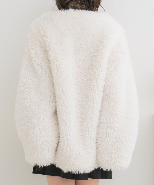 ems excite（エムズエキサイト）の「2wayFファーJK（ブルゾン・レディース・ナチュラル/ブラウン/ブラック・FREE）」の7枚目の写真