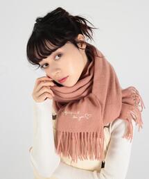 ロゴ刺繍 ウール カシミア マフラー（マフラー）｜To b. by agnes b