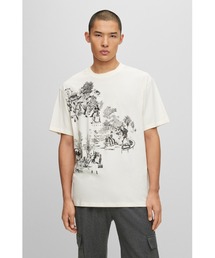 シーズンアートワーク リラックスフィット コットンジャージー Tシャツ