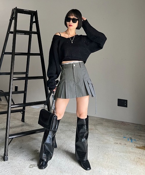 PAGEBOY（ページボーイ）の「レイヤードカーゴミニスカート（スカート・レディース・ベージュ/チャコールグレー/ブラック・FREE）」の19枚目の写真