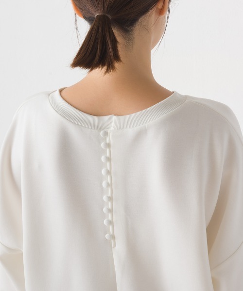 OMNES(オムネス)の「ダンボールニットコクーンシルエット長袖プルオーバー(Tシャツ/カットソー・レディース・モカ/アイボリー/ブラック/カーキ/チャコール/グレイッシュベージュ・FREE)」の8枚目の写真