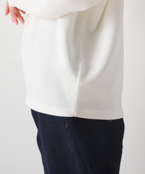 OMNES(オムネス)の「ダンボールニットコクーンシルエット長袖プルオーバー(Tシャツ/カットソー・レディース・モカ/アイボリー/ブラック/カーキ/チャコール/グレイッシュベージュ・FREE)」の11枚目の写真