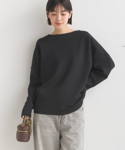 OMNES(オムネス)の「ダンボールニットコクーンシルエット長袖プルオーバー(Tシャツ/カットソー・レディース・モカ/アイボリー/ブラック/カーキ/チャコール/グレイッシュベージュ・FREE)」の17枚目の写真