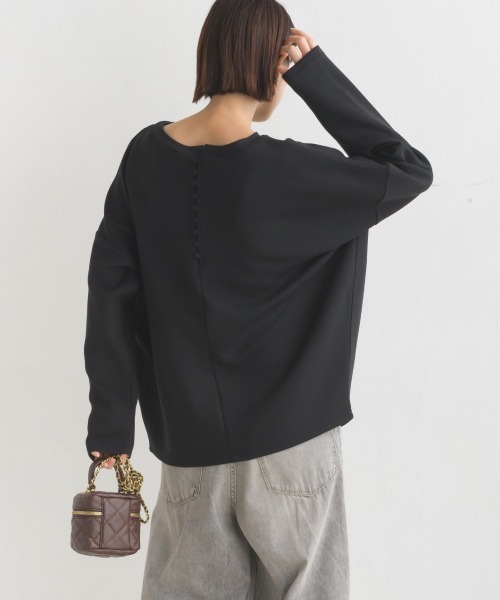 OMNES(オムネス)の「ダンボールニットコクーンシルエット長袖プルオーバー(Tシャツ/カットソー・レディース・モカ/アイボリー/ブラック/カーキ/チャコール/グレイッシュベージュ・FREE)」の19枚目の写真