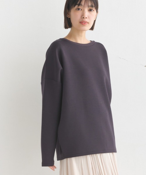 OMNES(オムネス)の「ダンボールニットコクーンシルエット長袖プルオーバー(Tシャツ/カットソー・レディース・モカ/アイボリー/ブラック/カーキ/チャコール/グレイッシュベージュ・FREE)」の22枚目の写真