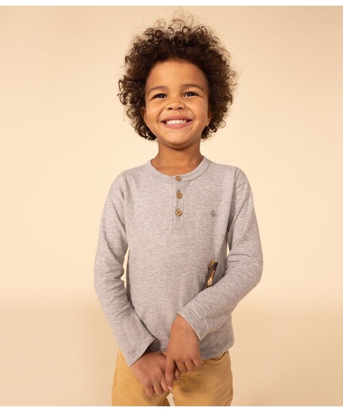 【セール】コットンジャージ長袖Ｔシャツ（Tシャツ/カットソー）｜PETIT BATEAU（プチバトー）