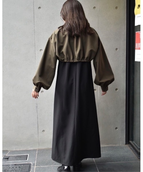 LEANN MOMENT(リーンモーメント)の「Cape flare dress(ワンピース・レディース・ブラック/カーキ/グレー・FREE)」の22枚目の写真