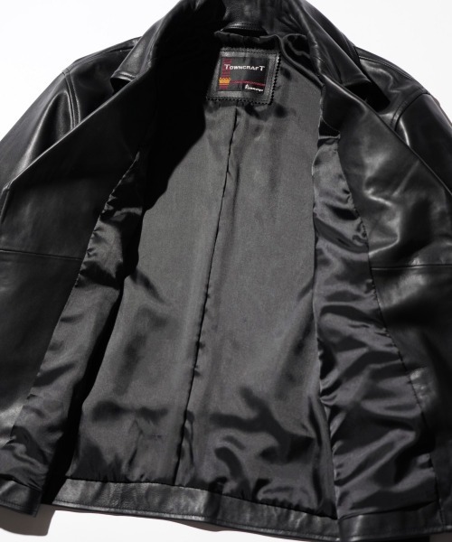 TOWNCRAFT(タウンクラフト)の「TOWN CRAFT / タウンクラフト LEATHER DOUBLE RIDERS JACKET レザー ダブルライダースジャケット(ライダースジャケット・メンズ・ブラック・MEDIUM/LARGE/X-SMALL)」の7枚目の写真
