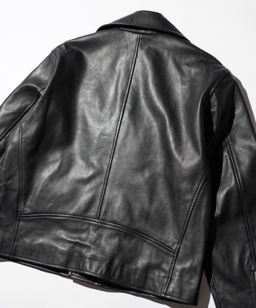 TOWNCRAFT(タウンクラフト)の「TOWN CRAFT / タウンクラフト LEATHER DOUBLE RIDERS JACKET レザー ダブルライダースジャケット(ライダースジャケット・メンズ・ブラック・MEDIUM/LARGE/X-SMALL)」の8枚目の写真