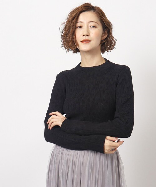 grove(グローブ)の「◆着回し・肌ざわり◎!優秀ジャカードハイネックプルオーバー(ニット/セーター・レディース・オフホワイト/ブラック/ライトグレー/グリーン・02/03/04/01/05)」の10枚目の写真