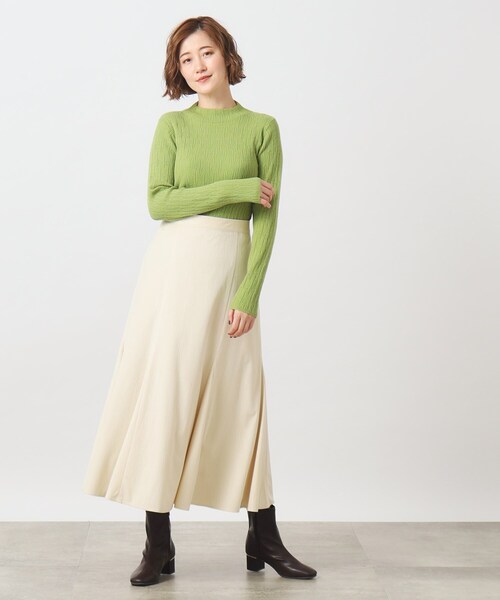 grove(グローブ)の「◆着回し・肌ざわり◎!優秀ジャカードハイネックプルオーバー(ニット/セーター・レディース・オフホワイト/ブラック/ライトグレー/グリーン・02/03/04/01/05)」の16枚目の写真