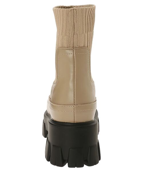 Green　Parks（グリーンパークス）の「・minia　ニットコンビブーツ（ブーツ・レディース・ベージュ/ブラック・L/LL/S/M）」の4枚目の写真