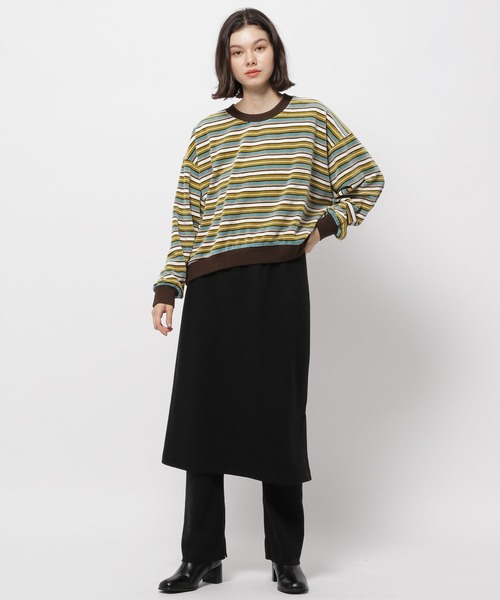 niko and...（ニコアンド）の「リブスリットパンスカ（その他パンツ・レディース・ブラック/ライトグレー/アイボリー・MEDIUM/LONG）」の4枚目の写真