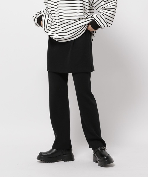 niko and...（ニコアンド）の「リブスリットパンスカ（その他パンツ・レディース・ブラック/ライトグレー/アイボリー・MEDIUM/LONG）」の8枚目の写真