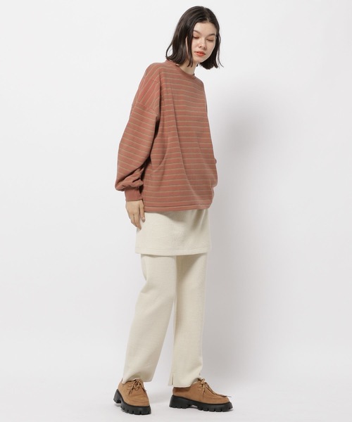 niko and...（ニコアンド）の「リブスリットパンスカ（その他パンツ・レディース・ブラック/ライトグレー/アイボリー・MEDIUM/LONG）」の5枚目の写真