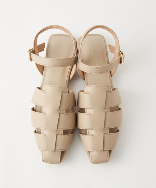 green label relaxing(グリーンレーベルリラクシング)の「スクエアグルカ フラット サンダル(サンダル・レディース・ホワイト/ブラック/ベージュ/オレンジ・S/M/L/XL/XS)」の9枚目の写真