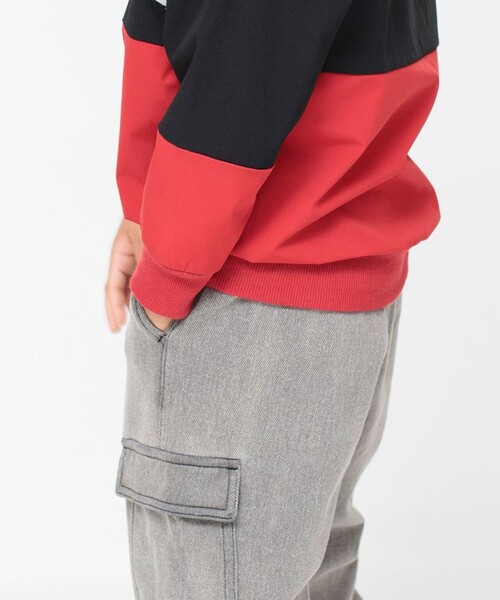 BRANSHES（ブランシェス）の「【あったか】裏起毛やわらかカーゴパンツ（カーゴパンツ・キッズ・グレー/ブルー・110/150/90/100/120/140/130）」の15枚目の写真