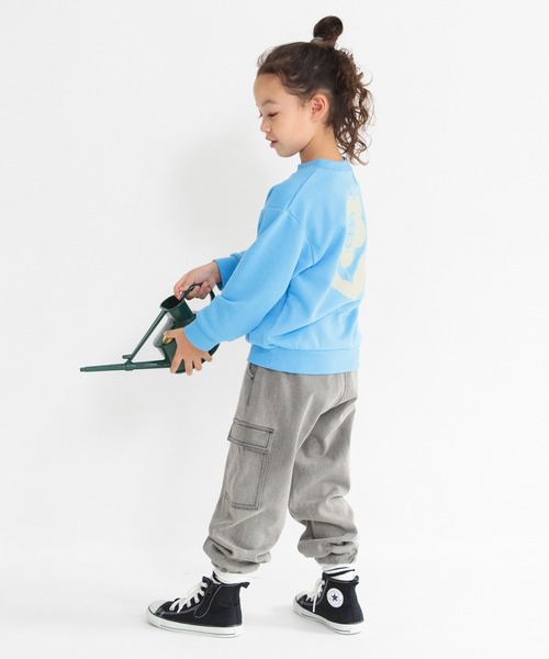 BRANSHES（ブランシェス）の「【あったか】裏起毛やわらかカーゴパンツ（カーゴパンツ・キッズ・グレー/ブルー・110/150/90/100/120/140/130）」の9枚目の写真