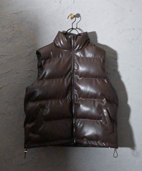 【セール】PUレザー中綿ベスト(ダウンベスト)|Ritzy(リッツィー) 【セール】PUレザー中綿ベスト(ダウンベスト)|Ritzy(リッツィー)