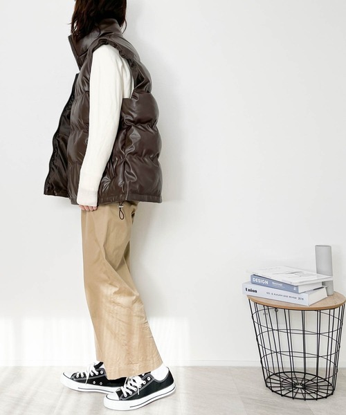 【セール】PUレザー中綿ベスト(ダウンベスト)|Ritzy(リッツィー) 【セール】PUレザー中綿ベスト(ダウンベスト)|Ritzy(リッツィー)