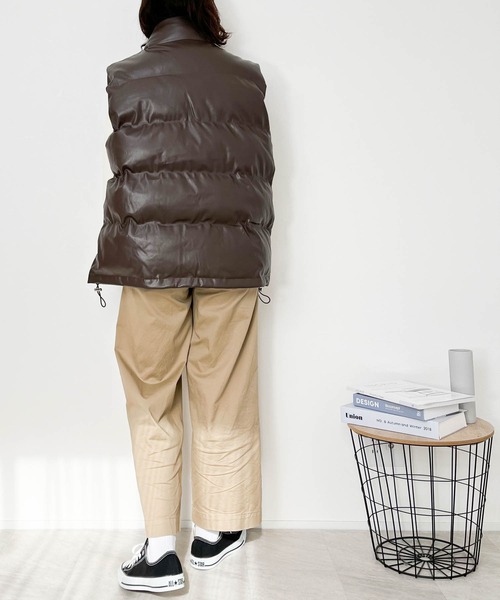 【セール】PUレザー中綿ベスト(ダウンベスト)|Ritzy(リッツィー) 【セール】PUレザー中綿ベスト(ダウンベスト)|Ritzy(リッツィー)