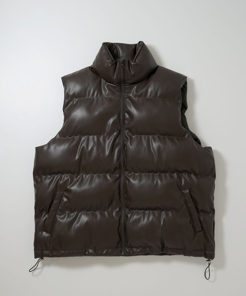 Ritzy(リッツィー)の「PUレザー中綿ベスト レディース メンズ(ダウンベスト・メンズ・ブラック/ブラウン・MEDIUM/LARGE/X-LARGE)」の19枚目の写真