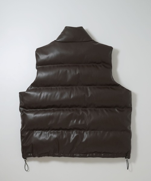 Ritzy(リッツィー)の「PUレザー中綿ベスト レディース メンズ(ダウンベスト・メンズ・ブラック/ブラウン・MEDIUM/LARGE/X-LARGE)」の20枚目の写真
