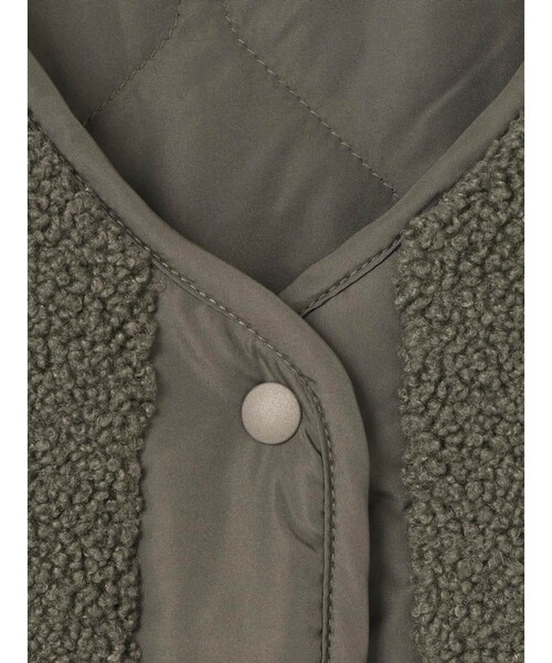 MidiUmi(ミディウミ)の「MidiUmi キルティングリバーシブルコート(ノーカラーコート・レディース・チャコールグレー/ブラック/ベージュ・FREE)」の16枚目の写真