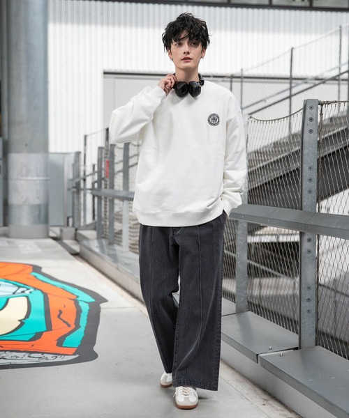 RAGEBLUE(レイジブルー)の「【TONYHAWK/トニーホーク】サークルロゴ/バックプリント裏毛ルーズスウェット(スウェット・メンズ・ホワイト/ブラック/グレー系その他/ダークグリーン・LARGE/MEDIUM)」の5枚目の写真