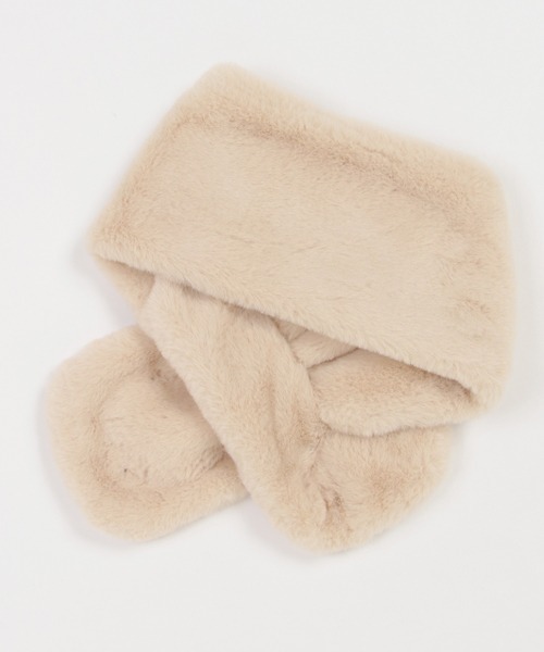 MaxMaraベージュファー ネックウォーマー MaxMara マックスマーラ