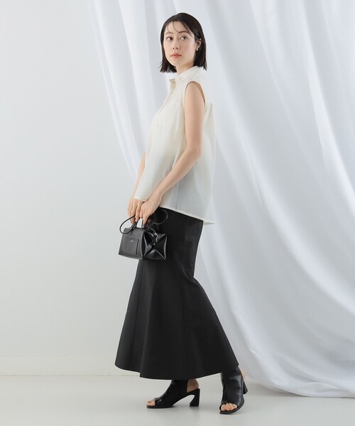 Ray BEAMS（レイビームス）の「FRED PERRY × Ray BEAMS / 別注 Knitted Collar Shirt（シャツ/ブラウス・レディース・ブラック/ナチュラル・10）」の10枚目の写真