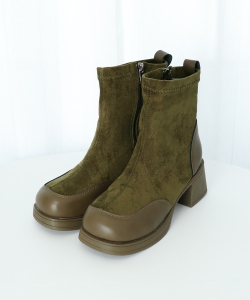 Miniministore(ミニミニストア)の「厚底ショートブーツ レディース靴 秋冬(ブーツ・レディース・カーキ/ブラック・25.0cm/23.5cm/23.0cm/24.5cm/22.5cm/24.0cm)」の17枚目の写真