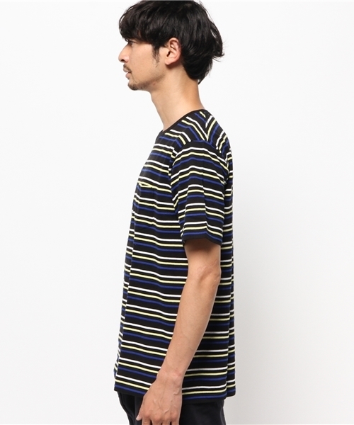 OUTLET(アウトレット)の「【Ciaopanic】マルチボーダーTee(Tシャツ/カットソー・メンズ・ホワイト/ネイビー/ブラック・MEDIUM/LARGE)」の5枚目の写真