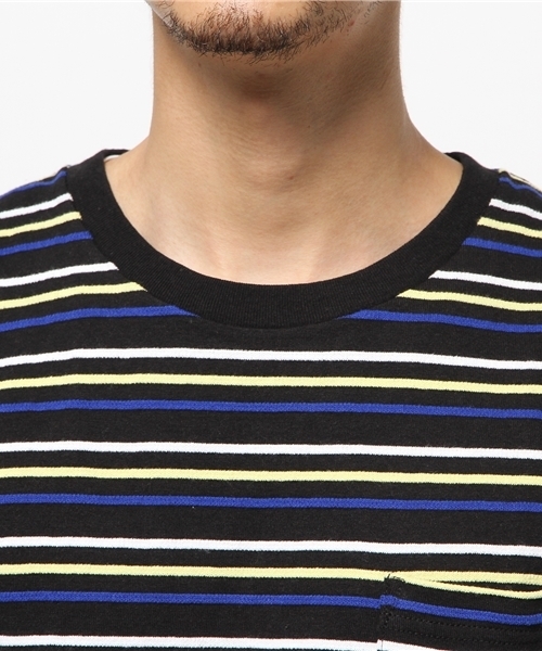 OUTLET(アウトレット)の「【Ciaopanic】マルチボーダーTee(Tシャツ/カットソー・メンズ・ホワイト/ネイビー/ブラック・MEDIUM/LARGE)」の9枚目の写真