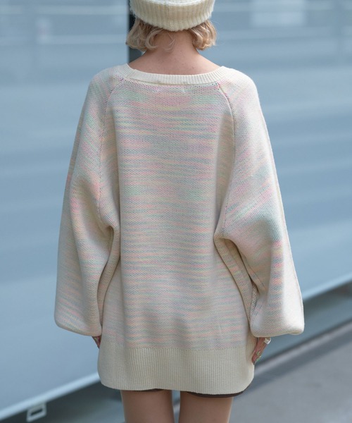 CIAOPANIC(チャオパニック)の「MIXロゴニットプルオーバー(ニット/セーター・レディース・ブラック/オフホワイト/グリーン・FREE)」の11枚目の写真