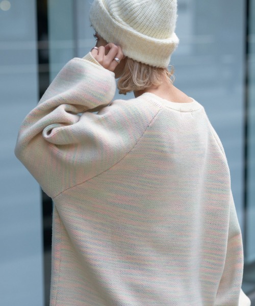 CIAOPANIC(チャオパニック)の「MIXロゴニットプルオーバー(ニット/セーター・レディース・ブラック/オフホワイト/グリーン・FREE)」の18枚目の写真