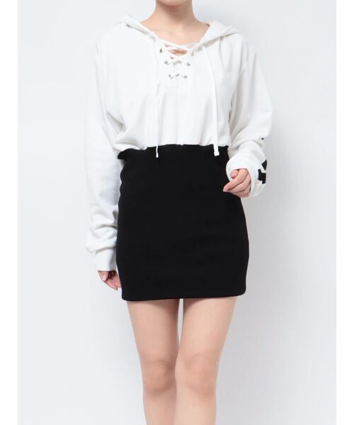 GYDA（ジェイダ）の「フロントレースアップドッキングスウェットワンピース（ワンピース・レディース・ブラック/その他1・FREE）」の10枚目の写真