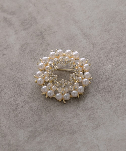 epic day(エピックデイ)の「六芒星パールブローチ(ブローチ/コサージュ・レディース・ゴールド/シルバー・F)」の1枚目の写真