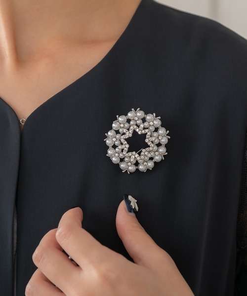 epic day(エピックデイ)の「六芒星パールブローチ(ブローチ/コサージュ・レディース・ゴールド/シルバー・F)」の9枚目の写真