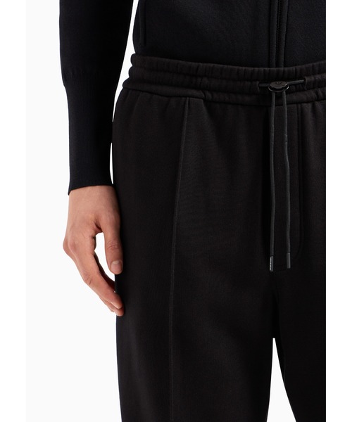 EMPORIO ARMANI（エンポリオアルマーニ）の「【エンポリオ アルマーニ】ジョガーパンツ ソフトタッチジャージー ピンタック（スウェットパンツ・メンズ・ライトグレー/ブラック・LARGE/MEDIUM/SMALL）」の4枚目の写真