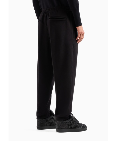 EMPORIO ARMANI（エンポリオアルマーニ）の「【エンポリオ アルマーニ】ジョガーパンツ ソフトタッチジャージー ピンタック（スウェットパンツ・メンズ・ライトグレー/ブラック・LARGE/MEDIUM/SMALL）」の6枚目の写真