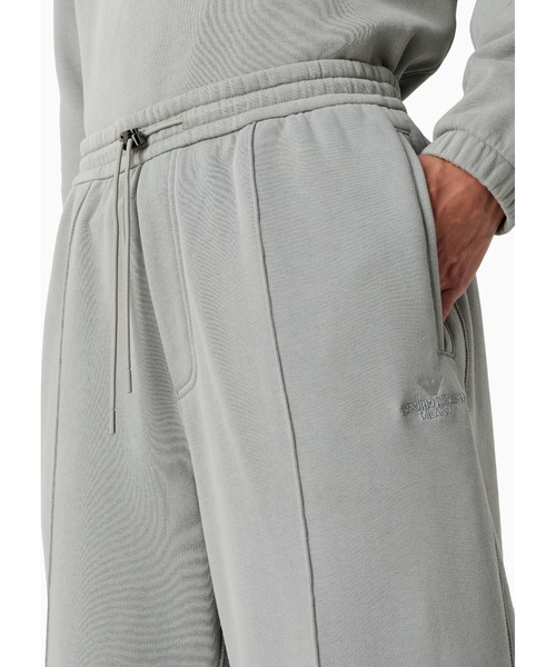 EMPORIO ARMANI（エンポリオアルマーニ）の「【エンポリオ アルマーニ】ジョガーパンツ ソフトタッチジャージー ピンタック（スウェットパンツ・メンズ・ライトグレー/ブラック・LARGE/MEDIUM/SMALL）」の8枚目の写真