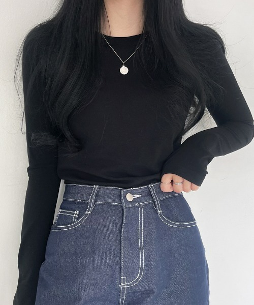 BEIDELLI（ベイデリー）の「[BELLIDE MADE] もちもちアームウォーマー長袖Tシャツ（Tシャツ/カットソー・レディース・ブラック/ベージュ/アイボリー・FREE）」の11枚目の写真