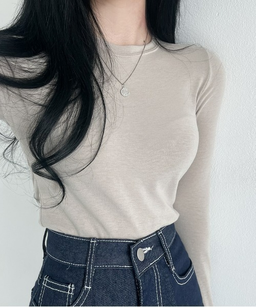 BEIDELLI（ベイデリー）の「[BELLIDE MADE] もちもちアームウォーマー長袖Tシャツ（Tシャツ/カットソー・レディース・ブラック/ベージュ/アイボリー・FREE）」の14枚目の写真